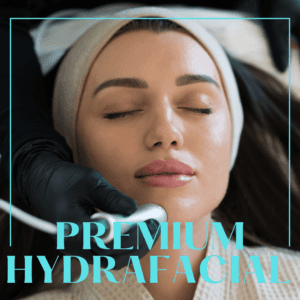 Premium Hydrafacial showcasing a female model going through procedure