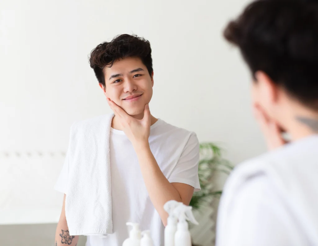 Man after getting Aesthetic treatment looking confident
